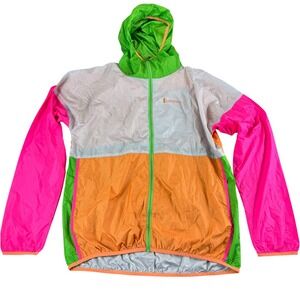 Cotopaxi Teca Technical Windbreaker Jacket Colorblock Neon Mens Size XL New